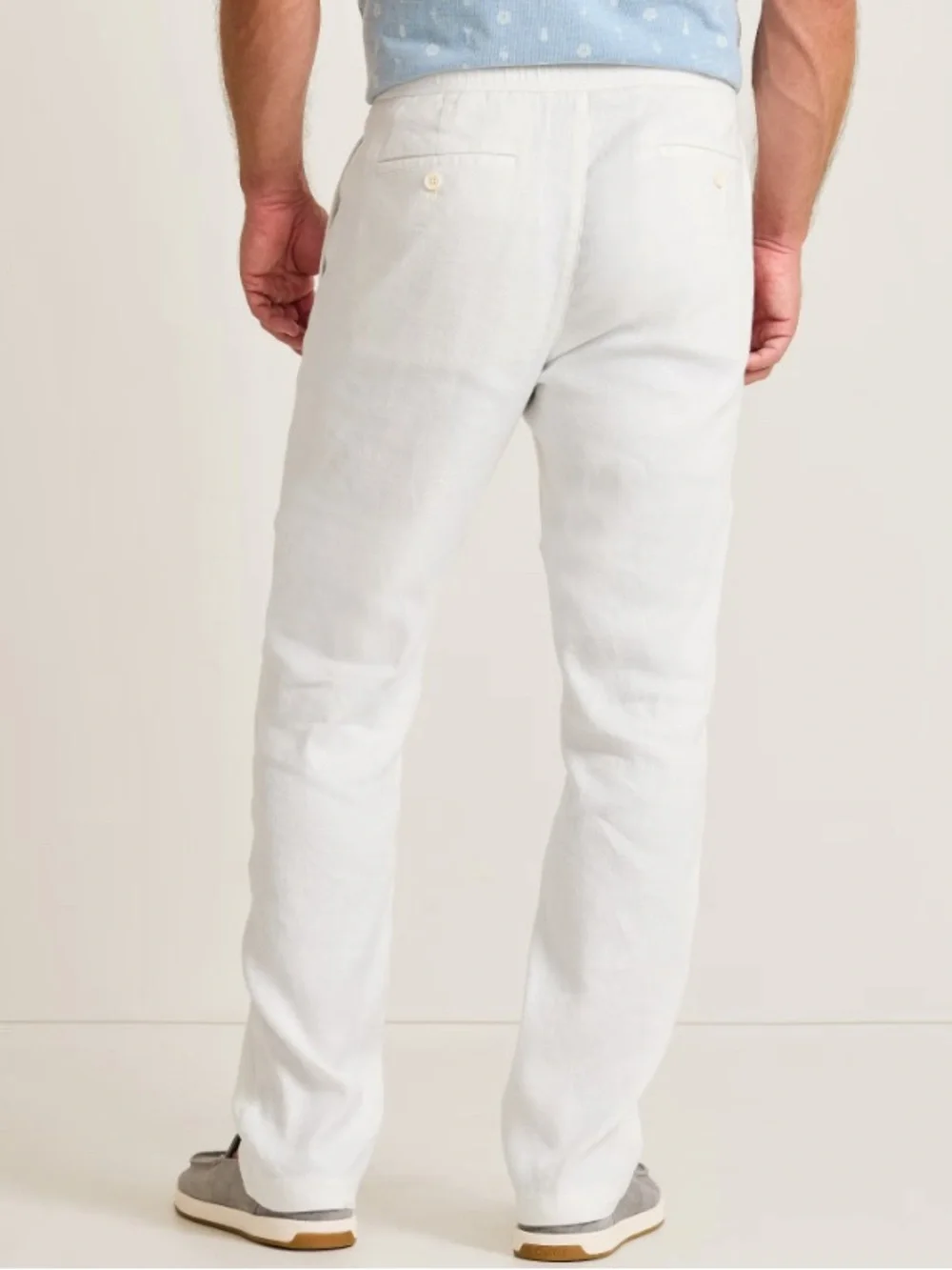 Mens Tommy Bahama Relax white linen straight wide leg relaxed fit linen pants XL